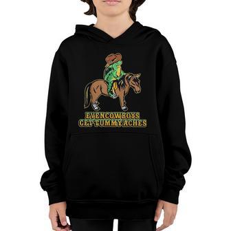 Even Cowboys Get Tummy Ache Cowboys Tummy Ache Survivor Youth Hoodie - Thegiftio UK