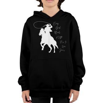 Every Girl Needs A Little Rip In Her Jeans V37 Youth Hoodie - Thegiftio UK