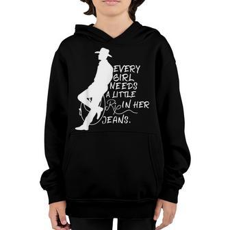 Every Girl Needs A Little Rip In Her Jeans V45 Youth Hoodie - Thegiftio UK