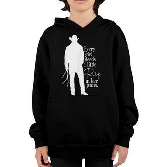 Every Girl Needs A Little Rip In Her Jeans V64 Youth Hoodie - Thegiftio UK