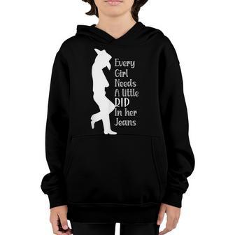 Every Girl Needs A Little Rip In Her Jeans Yellowstone Youth Hoodie - Thegiftio UK