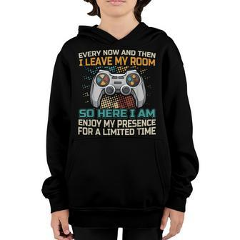 Every Now And Then I Leave My Room Funny Gaming Gamer Gift Youth Hoodie - Thegiftio UK