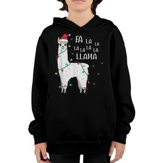 Fa La La Llama - Llama Christmas Women Men Kids Youth Hoodie - Thegiftio UK