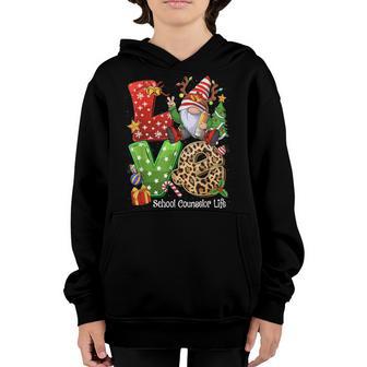 Family Christmas Women Men - Love School Counselor Gnome Youth Hoodie - Thegiftio UK