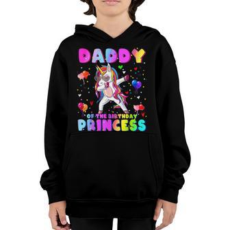 Family Matching Birthday Princess Girl Dabbing Unicorn Dad Youth Hoodie - Thegiftio UK