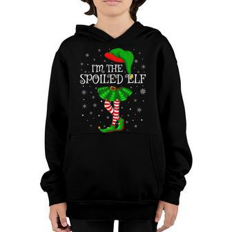 Family Matching Women Girls Im The Spoiled Elf Christmas Youth Hoodie - Seseable