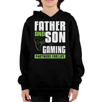 Father And Son Gaming Partners For Life Video Game Matching Youth Hoodie - Thegiftio UK