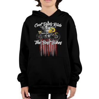 Fathers Day Biker Oldschool Racing Motorcycle Youth Hoodie - Thegiftio UK