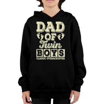 Father’S Day Dad Of Twin Boys Father Papa Graphic From Son Youth Hoodie - Thegiftio UK