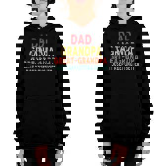 Fathers Day From Grandkids Dad Grandpa Great Grandpa Vintage Youth Hoodie - Thegiftio UK