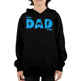 Fathers Day Gift Best Dad Ever Gamer Gaming Papa Gift For Mens Youth Hoodie | Mazezy AU