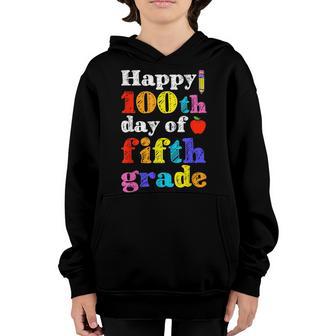Fifth Grade Teacher Happy 100Th Day School Smarter Party Youth Hoodie - Thegiftio UK
