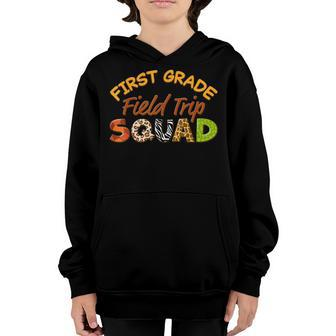 First Grade Students School Zoo Field Trip Squad Matching Youth Hoodie | Mazezy