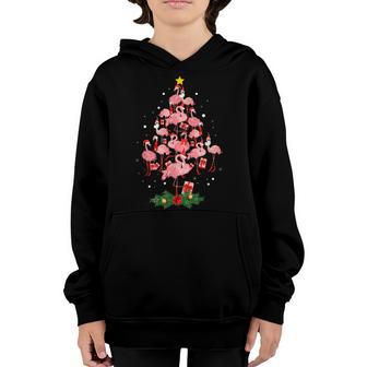 Flamingo Christmas Tree Ornament Decor Funny Gifts For Girls Youth Hoodie - Thegiftio UK