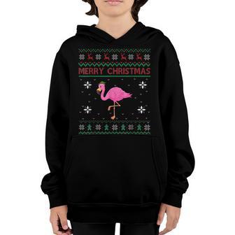 Flamingo Lover Women Girls Boys Ugly Christmas Sweater Youth Hoodie - Thegiftio UK