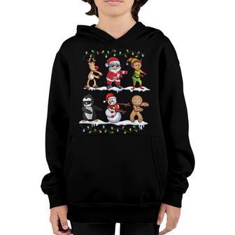 Floss Dance Santa Elf Snowman Penguin Christmas Kids Xmas Youth Hoodie - Thegiftio UK