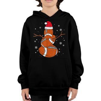 Football Snowman Cute Christmas Love Sports Boys Men Kids Youth Hoodie - Thegiftio UK