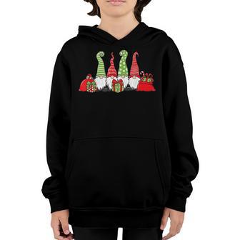 Four Gnomes Gift Box Merry Christmas For Mens Womens Kids V2 Youth Hoodie - Thegiftio UK