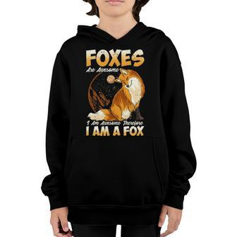 Fox Foxes Are Awesome Cute Fox Kids Girls Boys Youth Hoodie - Seseable