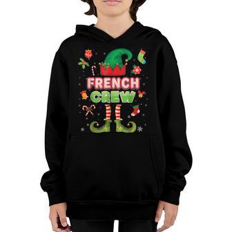 French Crew Elf Matching Group Christmas Family Kids Pajama Youth Hoodie - Thegiftio UK