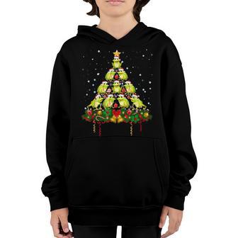 Frog Christmas Ornament Tree Lights Funny Xmas Boys Girls Youth Hoodie - Thegiftio UK