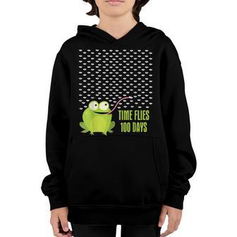 Frog Fly 100 Days Of School Teacher Boy Girl Gift V2 Youth Hoodie - Thegiftio UK