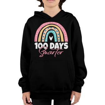 Funny 100 Days Smarter Happy 100Th Day Of School Gifts V3 Youth Hoodie - Thegiftio UK