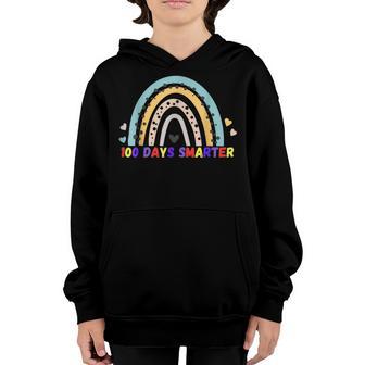 Funny 100 Days Smarter Happy 100Th Day Of School V3 Youth Hoodie - Thegiftio UK