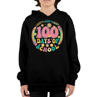 Funny 100Th Day Of School Teachers Kids Happy 100 Days Youth Hoodie - Seseable