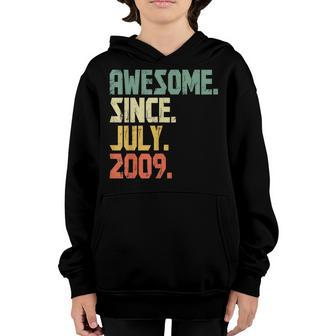 Funny 13 Years Old Boys Girls Awesome Since July 2009 Youth Hoodie - Seseable