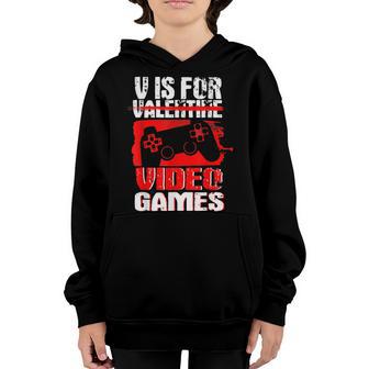 Funny Anti Valentines Day Video Games Gamer Boys Gifts Men Youth Hoodie - Thegiftio UK