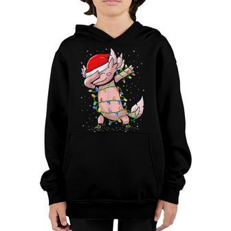 Funny Axolotl Dabbing Christmas Gifts For Boys Girls Kids Youth Hoodie - Thegiftio UK
