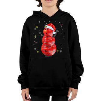 Funny Bowling For Boys Girls Christmas Snowman Bowling Youth Hoodie - Thegiftio UK