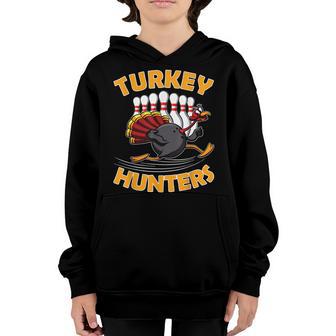Funny Bowling Kids Turkey Hunters Youth Hoodie - Thegiftio UK