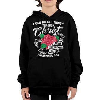 Funny Christian Philippians 413 Gift For Kids Men And Women Youth Hoodie - Thegiftio UK
