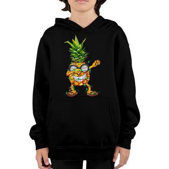 Funny Christmas Dabbing Pineapple Lights Sunglasses Men Boys Youth Hoodie - Thegiftio UK