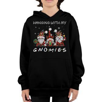 Funny Christmas Gnome Hanging With My Gnomies Men Women Kids V11 Youth Hoodie - Thegiftio UK