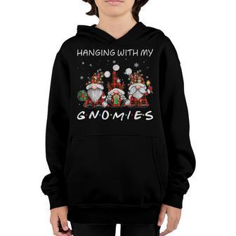 Funny Christmas Gnome Hanging With My Gnomies Men Women Kids V13 Youth Hoodie - Thegiftio UK