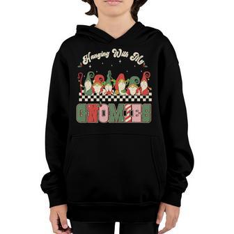 Funny Christmas Gnome Hanging With My Gnomies Men Women Kids V18 Youth Hoodie - Thegiftio UK