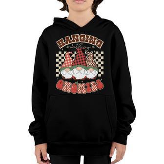 Funny Christmas Gnome Hanging With My Gnomies Men Women Kids V19 Youth Hoodie - Thegiftio UK
