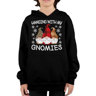 Funny Christmas Gnome Hanging With My Gnomies Men Women Kids V23 Youth Hoodie - Thegiftio UK