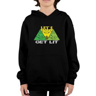 Funny Christmas Lets Be Lit Youth Hoodie - Thegiftio UK