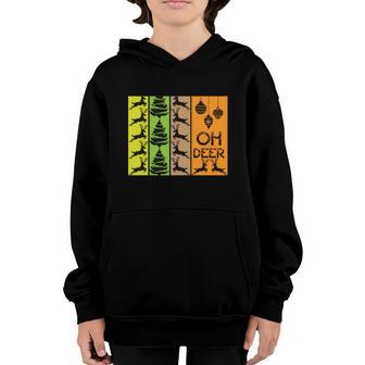Funny Christmas Oh Deer V2 Youth Hoodie - Thegiftio UK