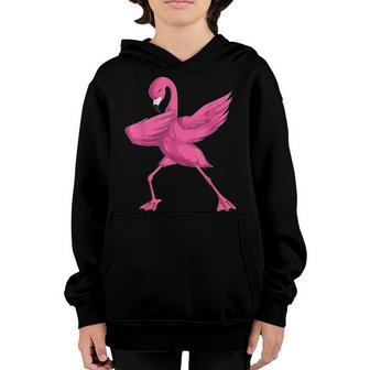 Funny Dabbing Pink Flamingo For Men Women Boys Girls Kids Youth Hoodie - Thegiftio UK