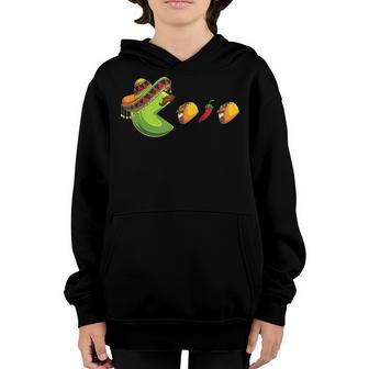 Funny Eating Tacos Cinco De Mayo Boys Kids Woman Men Mexican Youth Hoodie | Mazezy