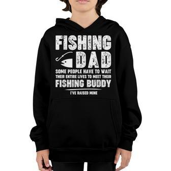 Funny Fishing Dad Father Kid Matching Fathers Day Gift Youth Hoodie - Seseable