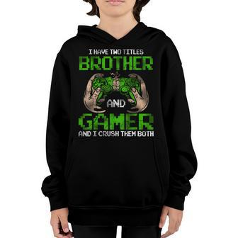Funny Gamer Vintage Video Games Gift For Boys Brother Son  Youth Hoodie