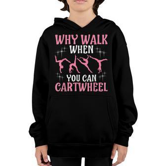 Funny Gymnastics Gymnast Gift For Girls Women Cool Cartwheel Youth Hoodie - Thegiftio UK