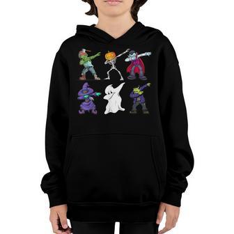 Funny Halloween Dabbing Skeleton Zombie Pumpkin Mummy Boys Youth Hoodie - Thegiftio UK