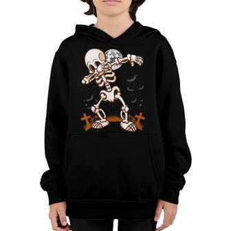 Funny Halloween For Boys Kids Girl Dabbing Skeleton Costume Youth Hoodie - Thegiftio UK